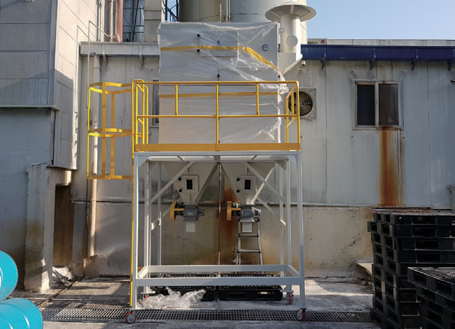 파우더 원료 혼합시 발생하는 분진 포집