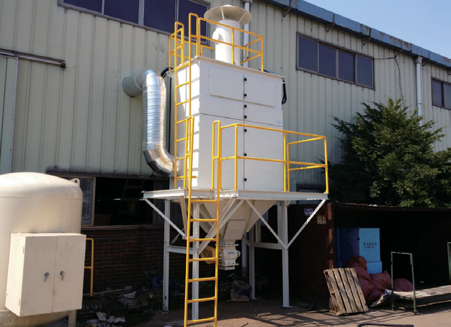 분체 도장시 발생되는 분진 포집