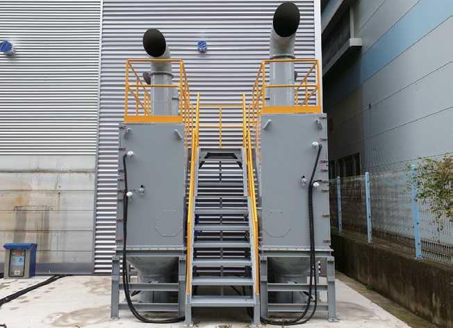 영양제 제조시 발생하는 분진 포집