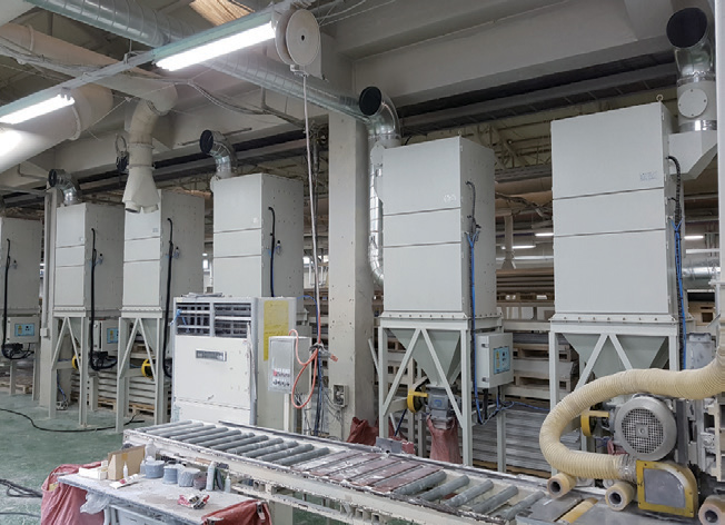 인조대리석 가공시 분진 포집