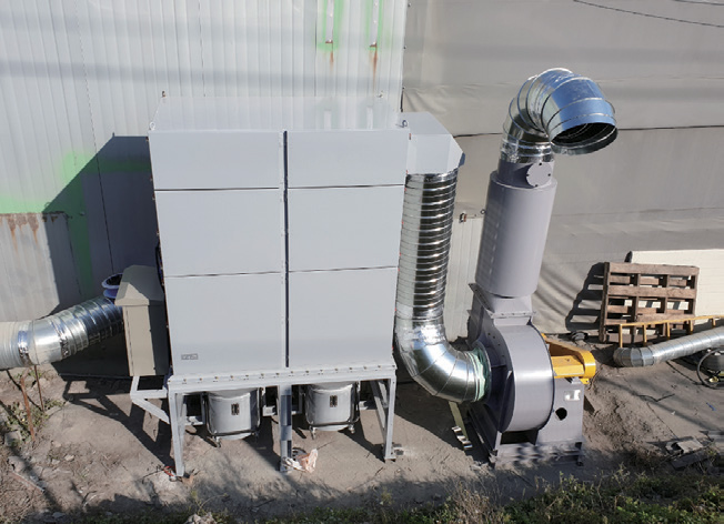 분체 도장시 발생하는 분진 포집