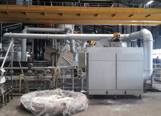 용광로에서 발생하는 흄 포집