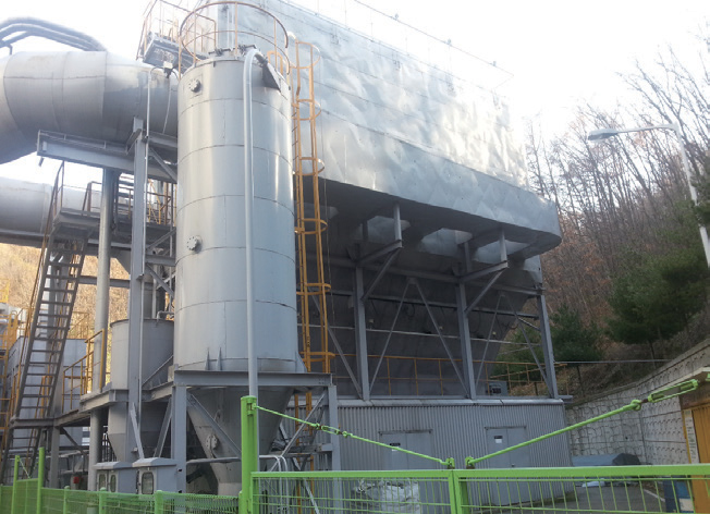 분체 이송시 발생하는 분진 포집