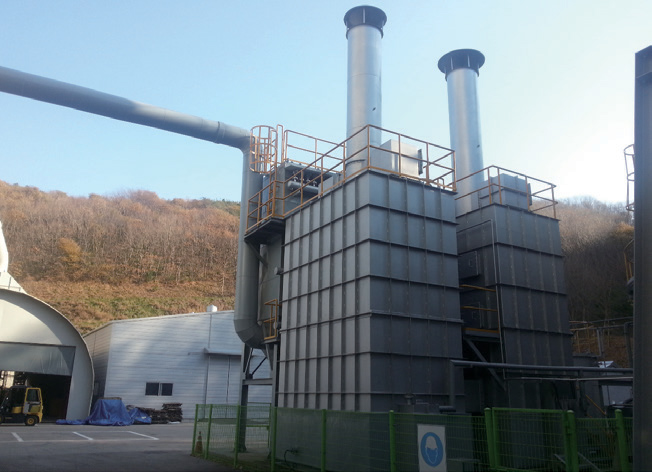 비료생산시 발생하는 분진포집