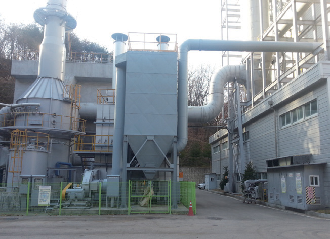 플라스틱 원료혼합시 분진 포집