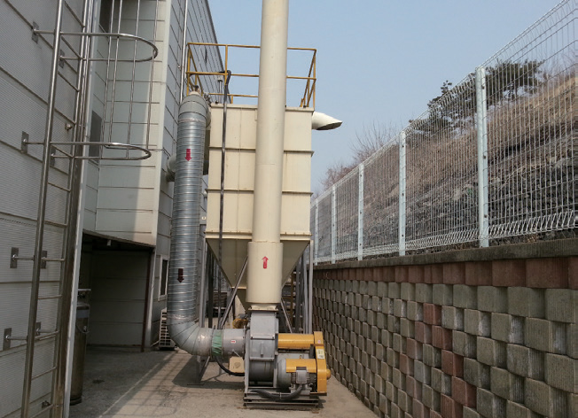 폐 플라스틱 분쇄 분진 포집