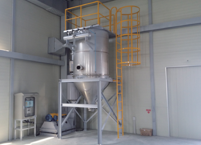 원료 이송시 분진 포집