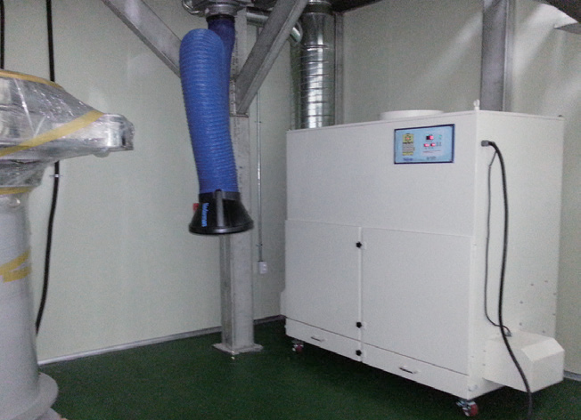 설탕혼합시 발생하는 분진 포집