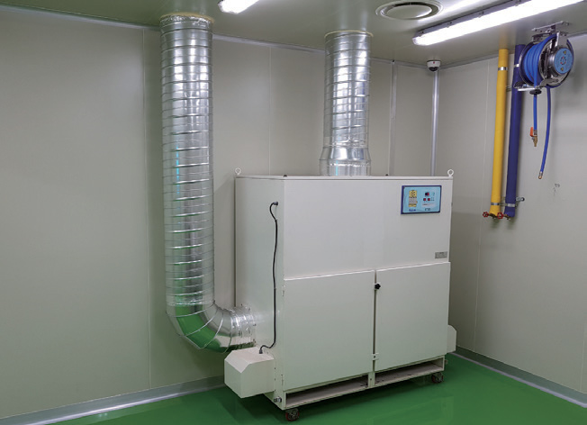 초코바 생산시 발생하는 분진포집