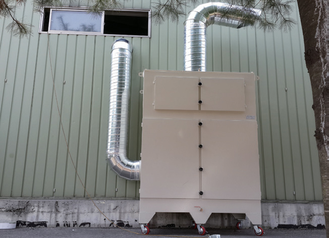 CNC 가공시 발생하는 미스분진 포집