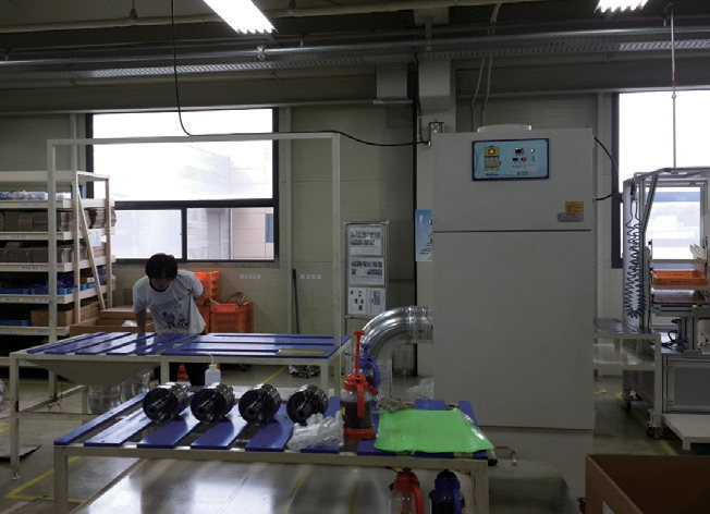 자동차 부품 가공시 발생한는 미스트분진 포집