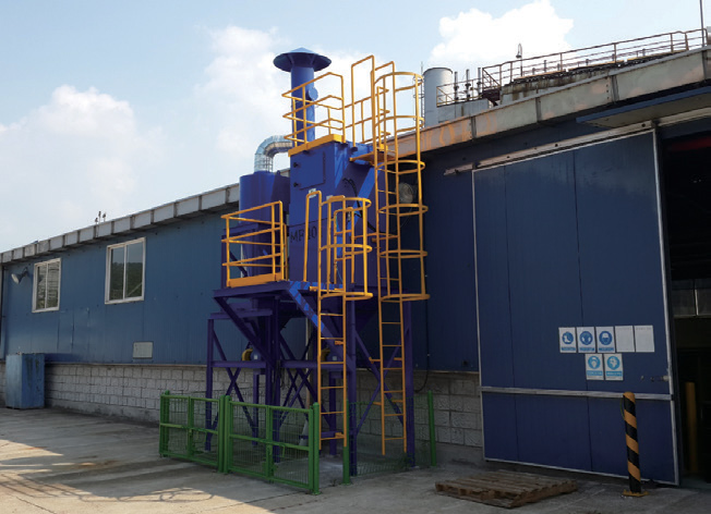 인조대리석 건조시 발생하는 분진 포집