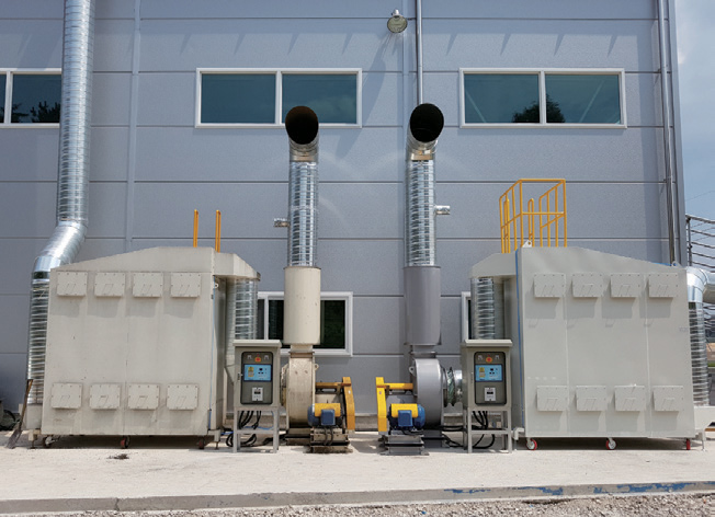 도장 공정시 발생하는 가스 포집