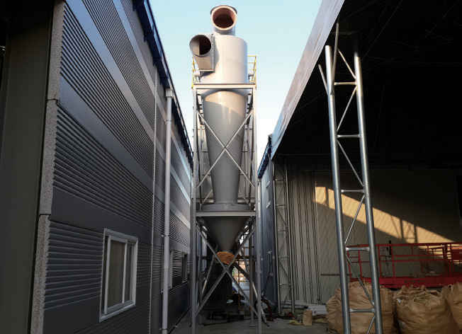 인조대리석 가공시 발생하는 분진 포집