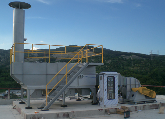 Gas collection from drying furnace