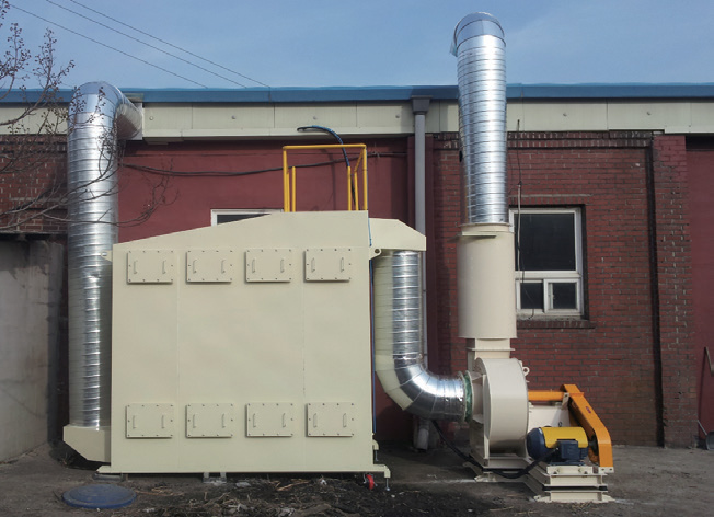 Gas collection during the painting process