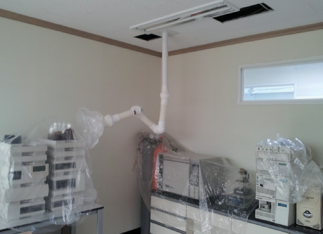 Fertilizer Research Institute arm hood installation